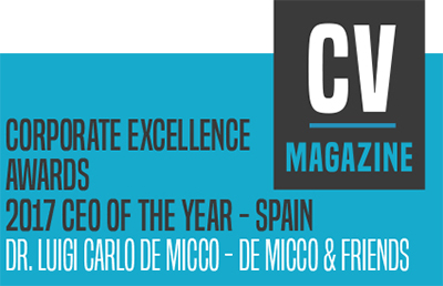 Luigi Carlo De Micco, Award Best CEO Spain 2017
